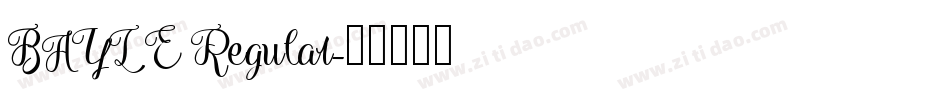 BAYLE Regular字体转换